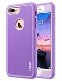 ULAK iPhone 7 Plus Case, iPhone 7 Plus Case Purple, Slim Shockproof Flexible TPU Bumper Case Durable Anti-Slip Slim Front and Back Hard Protective Cover for Apple iPhone 7 Plus 5.5 inch Purple