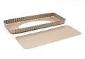 Astra Shop Preferred Non-stick Rectangular Quiche Pan Pie Pan with Removeable Bottom, 14" X 6"