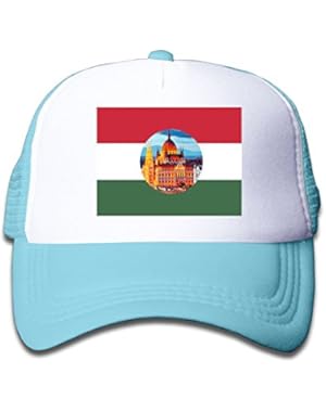 Flag Of Hungary Boy & Girl Grid Baseball Caps Adjustable sunshade Hat For Children