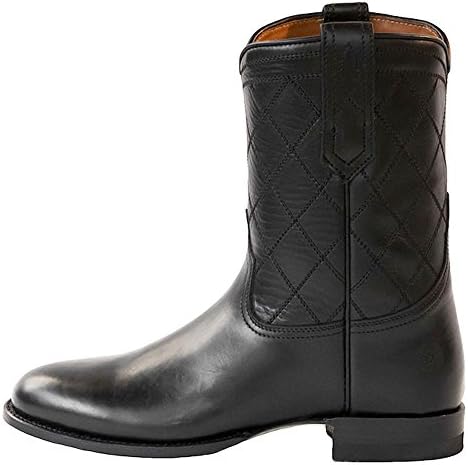 Ranch Road Boots' Quilted Roper Collection Men's Boot, Black Vamp with Black Shaft