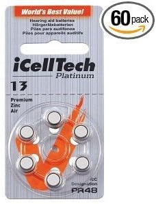 iCell Tech Size 13 Hearing Aid Batteries **Platinum** by iCellTech
