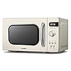 COMFEE-Retro-Style-800-w-20-L-Microwave-Oven-with-8-Auto-Menus-5-Cooking-Power-Levels-and-Express-Cook-Button-Apricot-Cream-CM-M202RAFCM COMFEE' Retro Style 800w 20L Microwave Oven with 8 Auto Menus, 5 Cooking Power Levels, and Express Cook Button - Apricot…