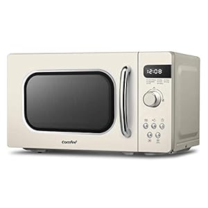 COMFEE-Retro-Style-800-w-20-L-Microwave-Oven-with-8-Auto-Menus-5-Cooking-Power-Levels-and-Express-Cook-Button-Apricot-Cream-CM-M202RAFCM COMFEE' Retro Style 800w 20L Microwave Oven with 8 Auto Menus, 5 Cooking Power Levels, and Express Cook Button - Apricot…