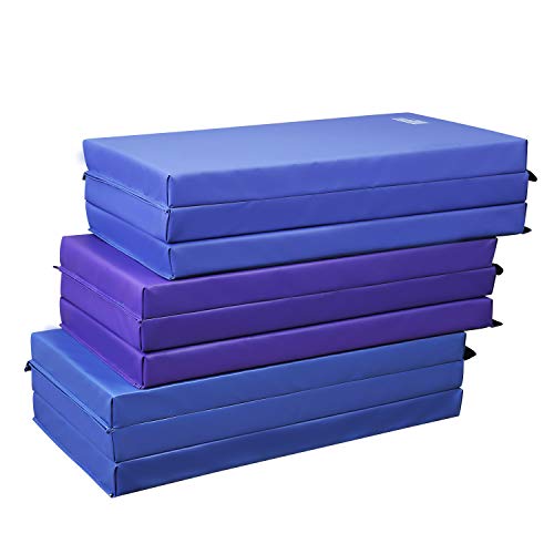 ZENOVA Folding Super Thick 4'x6'x4'' Gymnastics Landing Mat for Martial Arts, Tumbling