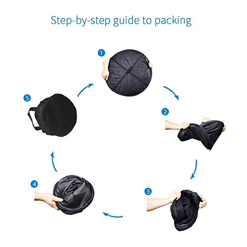 EACHON Herb Drying Rack Hanging Dry Net Durable Mesh Collapsible Hanging Dryer with Zipper Net Lights Carrying Case Indoor & Outdoor (6 Layer) (Black 23.555.5) - Thumbnail 4
