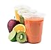[200 SET]Harvest Pack 16 oz Iced Coffee Cup, Ultra Clear Disposable Plastic Cold Cups with Flat Lids, for Cold Drinks Iced Coffee Tea Juices Smoothies Slushy Soda Cocktails Beer