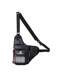 kylebooker V Cruz pesca con mosca Multi Function Pesca con Mosca Cintura Bolso Pack Pesca Sling Bag con Fly parche