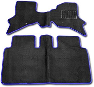 Amazon Da64w エブリィワゴン At車用 純正タイプ ブラック フロアマット 2点セット 青フチ カーパーツ 車 バイク