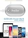 Senlleo Rechargeable Hand Warmer, 5200mAh PowerBank : Larger Capacity and Double-Sided Pocket Warmer Compatible with iPad iPhone Samsung All Android Smartphone, Winter Gift for Men Women(Silver)