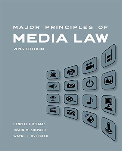 Major Principles of Media Law, 2016