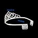 Ondder Wedding Prom Bridal Crown Rhinestone Crystal Decor Headband Veil Tiara for Women (Style 2)