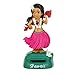 Amosfun Dashboard Hula Girl Bobble Head Solar Powered Hawaiian Hula Shaking Head Dancing Toy Figure Doll for car Interior Decorations Ornament Pink