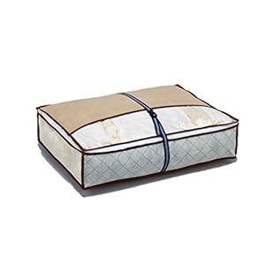 「羽毛布団 炭入り 保存ケース（ベルト付）」 不織布製 ブラウン