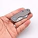 Samior DTK16 Mini Small Folding Pocket Little Bowie Knife 1.6 Inch Damascus Razor Sharp Nick Nail Cleaver Blade, Flat TC4 Titanium Frame Lock Handle, Small Compact EDC Keychain Gentlemen's Knives, 1oz