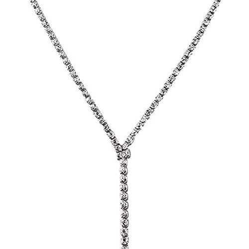 Udobuy Elegant Shiny Rhinestone Choker Chunky Statement Necklaces Long Tassel Chain Chocker Jewelry - Thumbnail 2