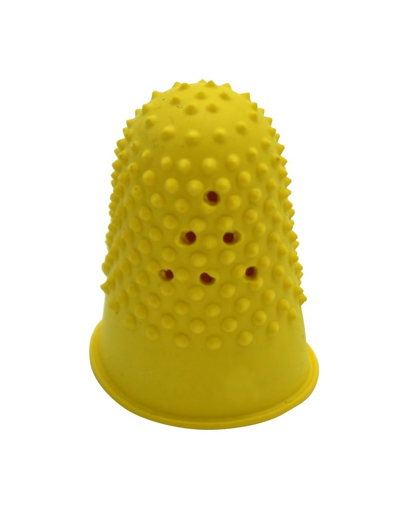 WONDAY Pack of 12 Rubber Finger Cots No. 2 Diameter 21 mm Yellow