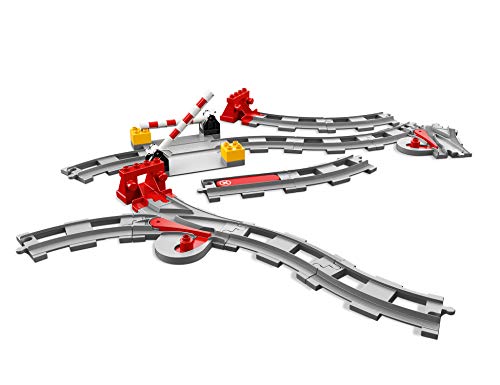 LEGO 10882 DUPLO Eisenbahn Schienen, Zugschienen-Bauset mit rotem Signalstein, Kinderspielzeug für Jungen und Mädchen ab… – Bild 3