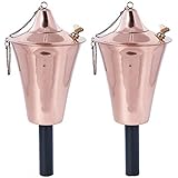 Legends Direct Kona Torch Set of 2, Landscape Torch, Tabletop Torch, Oil lamp Torch (Cooper)