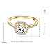 Winter.Z Womens Jewelry Circular Bead Square Ring Diamond Platinum Ring Wedding