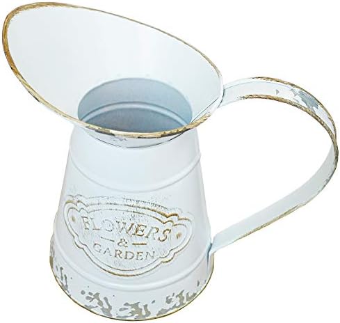 Farmhouse style decorative vase with flowers, 8cm in size, priced at $12.77 as of August 9, 2023.