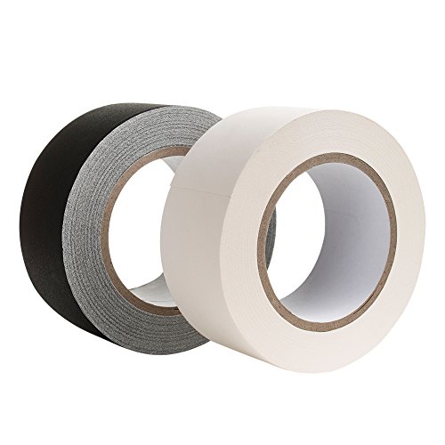 KAVANI Premium Gaffer Tape with Rubber Adhesive 2 Pack of 2inch X 30yards White&Black - Thumbnail 6