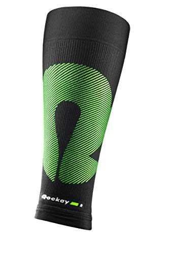 Rockay Blaze Calf & Shin Graduated Compression Leg Sleeves for Men and Women 16-23 mmHg - (1 Pair)