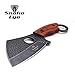 Snake Eye Tactical Heavy Duty Fixed Blade Cleaver Razor Style Hunting Knife w/Nylon Sheath (Black)