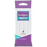 Sculpey III Polymer Oven-Bake Clay, White, Non Toxic, 8 oz. bar, great for modeling, sculpting, holiday, DIY, mixed media and
