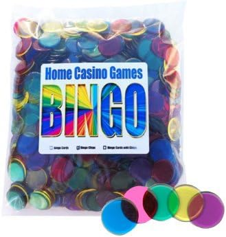 300 Non-magnetic 7/8" Bingo Plastic Chips -Assorted Colors-