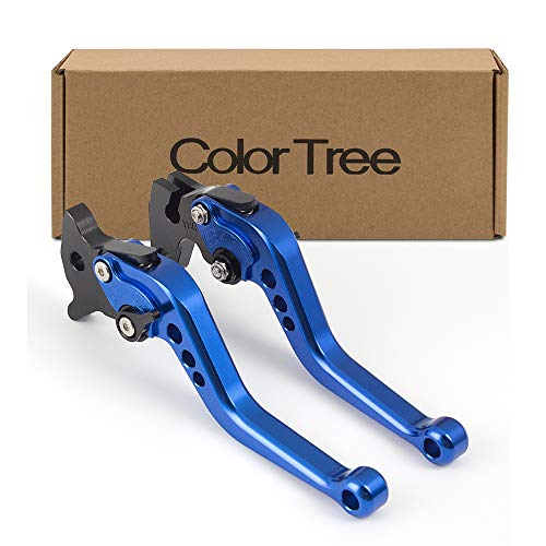 Short Adjustable Brake Clutch Levers -Adjustable CNC Brake and Clutch Levers for Yamaha XT660 XT660R XT660 X 2004-2013,Warrior YFM350 2002-2004,Raptor YFM660 2001-2004 Motorcycle Aluminum