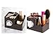 iDesign InterDesign Facial Tissue Cover/Holder and Storage Caddy for Bathroom Vanity Countertops – Dark Brown Boutique Box with Organizer, 21.3 x 15.2 x 13.3 cm, Bronze