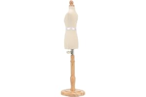 Professional Female Dress Form, Sewing Mannequin with Beech Wood Base, Ideal for Clothing Dress Display & Design