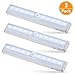 Sunnest 3 Pack Motion Sensor Closet Lights, Wireless LED Under Cabinet Lights, Stick-on Anywhere Battery Operated 10-LED Night Light Bar for Closet, Cabinet, Wardrobe, Stairs