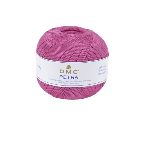 DMC Petra Yarn, 100% Cotton, Bright Pink (53805), Size 5