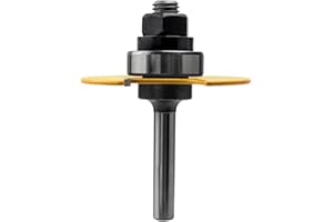 Yakamoz 1/4 Inch Shank T-Sloting Biscuit Joint Slot Cutter Jointing Slotting Router Bit with Bearing Milling Cutter, Woodwork