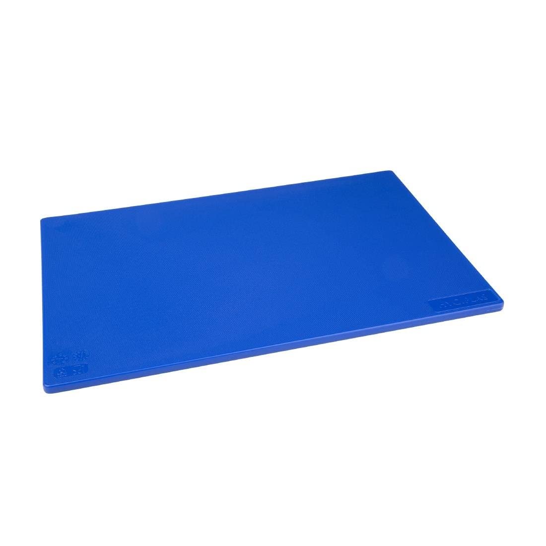 Hygiplas LDPE Chopping Board, Blue Colour Coded - Raw Fish Prep, Standard Size: 12(H) x 450(W) x 300(L)mm, Low Density Polyethylene, Non-Porous Prevents Flavour / Odour Absorption, J257