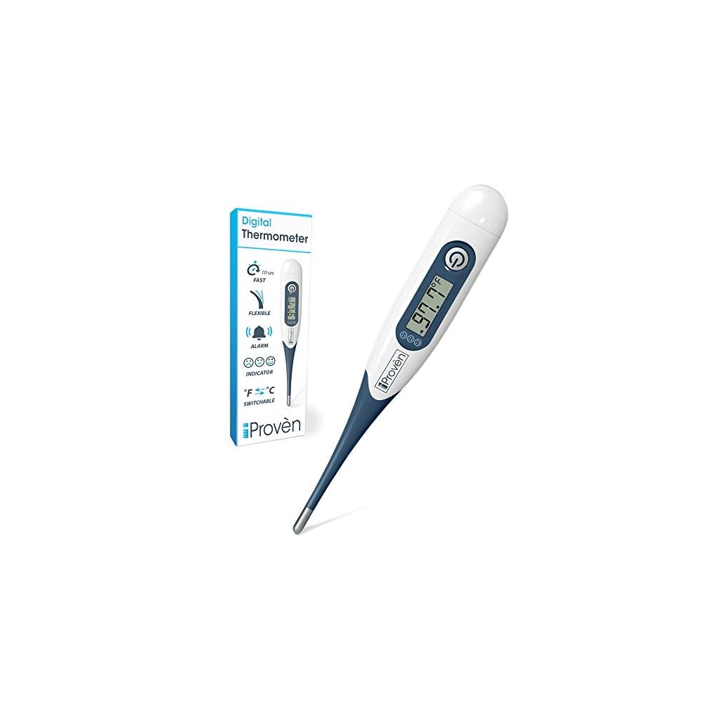 iProven DtR1221AWG Medical Thermometer, Oral & Rectal Thermometer with