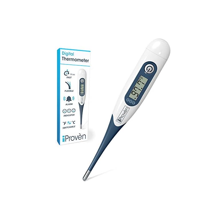 iProven DtR1221AWG Medical Thermometer, Oral & Rectal Thermometer with Fever Indicator Takana