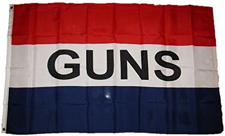 Infinity Superstore Advertising Guns Red White Blue Flag 3'x5' House Banner Grommets Double Stitched Fade Resistant Premium Quality