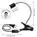 OMAYKEY Reptile Lamp Fixture Holder Clamp - Upgraded Lengthened & Adjustable Stand - for Pet Brooder Coop Chicken Lizard Turtle Snake Aquarium Habitat Heat Lamps & Light Bulbs - Black - 1 Pack