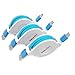 YICHUMY 3 Packs 6ft Retractable USB Type C Cable USB C to USB Male A Charging Cable for Samsung Note 8 S8 Plus, LG G5 G6 V30, Google Pixel,Pro 2016,Nintendo Switch Charger Cable (Blue)
