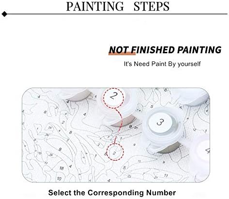 Shukqueen Paint by Number Cow, DIY Oil Painting for Adults Beginner's, 16X20 Inch, Frameless, Frameless-16"x20"(40x50cm) - Image 4