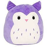 Kellytoy Squishmallow 8 Inch Holly the Purple Owl Super Soft Plush Toy Pillow Pet