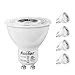 Ascher GU10 COB LED Bulbs, 50W Halogen Bulbs Equivalent, 7W, 530LM, 3000K Warm White, Dimmable, LED Light Bulbs, MR16 GU10 Base / Pack of 4