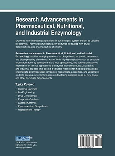 Research Advancements In Pharmaceutical Nutritional And Industrial Enzymology Advances In Medical Technologies And Clinical Practice 9781522552376 Medicine Health Science Books Amazon Com