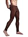 K-Men Men Ice Silk Underwear Low Rise Slim Legging Tight Pant Mesh Long Trousers