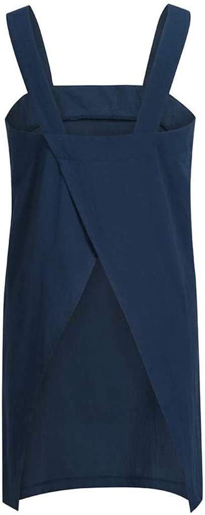YESDOO Cotton Linen Apron Cross Back Apron for