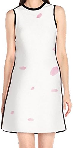 Petal Pink Flower Cherry Blossom Women's Sexy Sleeveless Mini Dress Print Party Dress Tank Dress