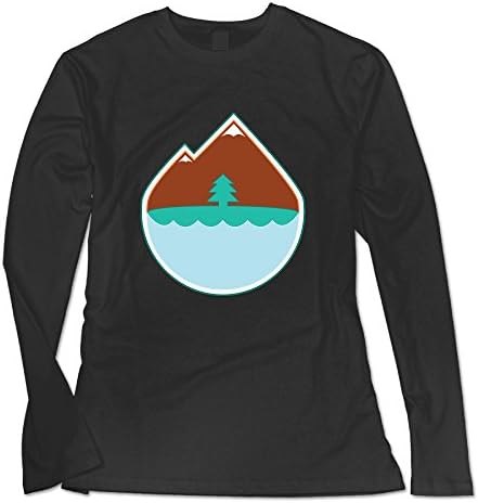 Women Pines Life Mountain Water Black Fashion Long Sleeve T Shirts