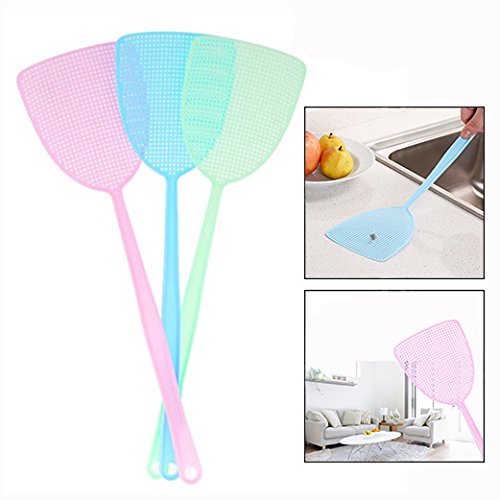 OFKPO 3PCS Fly Swatter Pest Control Plastic Handle for Flies Insect Mosquito Bug